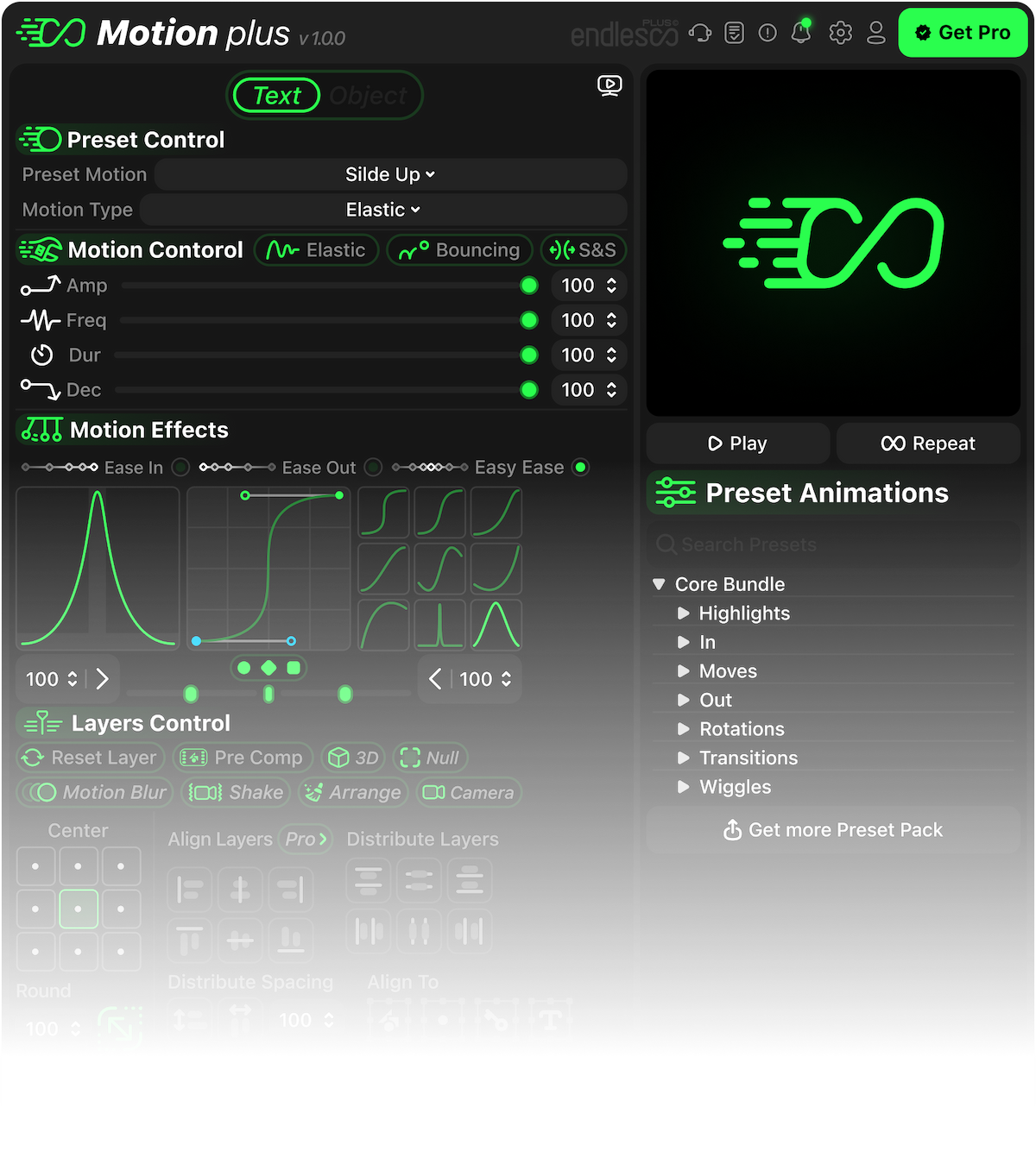 Motion Plus UI Design